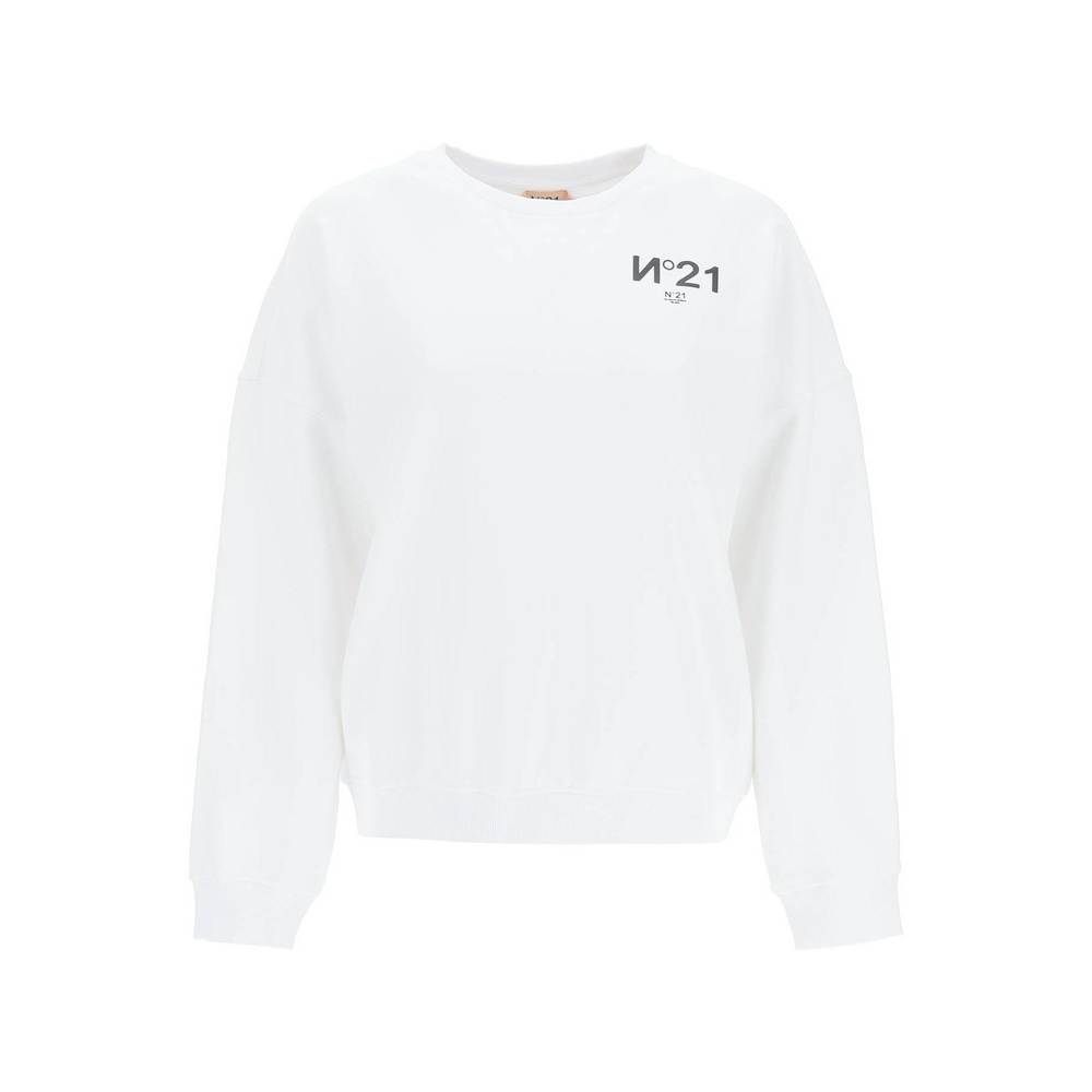 N21 logo print crewneck sweatshirt
